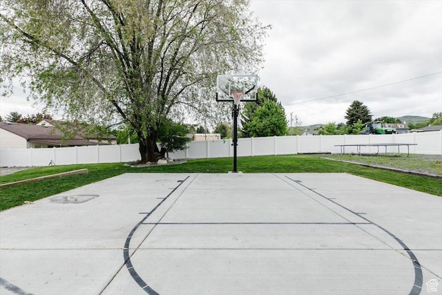 view of basketball court featuring basketball court