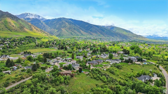 mountain view with nearby suburban area