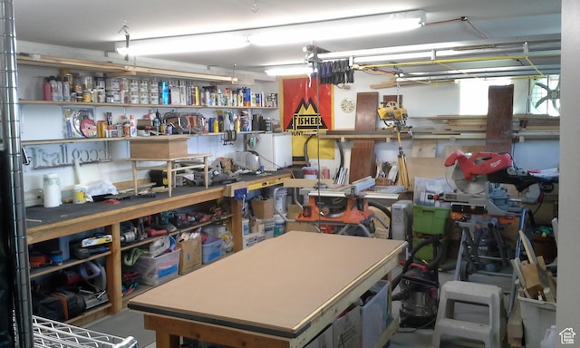 view of storage area