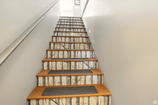 view of stairway