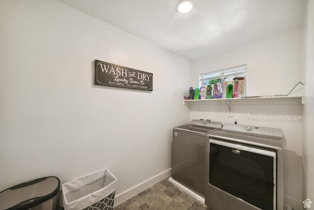 5849 S Firebird Way, St George, UT 84790 - laundry area with separate washer and dryer and baseboards