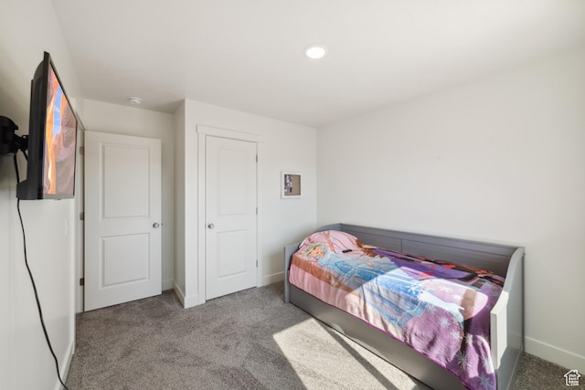 5849 S Firebird Way, St George, UT 84790 - carpeted bedroom with baseboards and recessed lighting