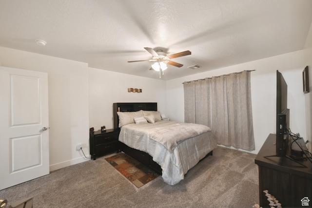 5849 S Firebird Way, St George, UT 84790 - bedroom featuring carpet flooring, ceiling fan, and baseboards