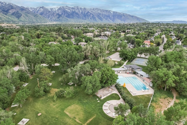 bird's eye view of mountains