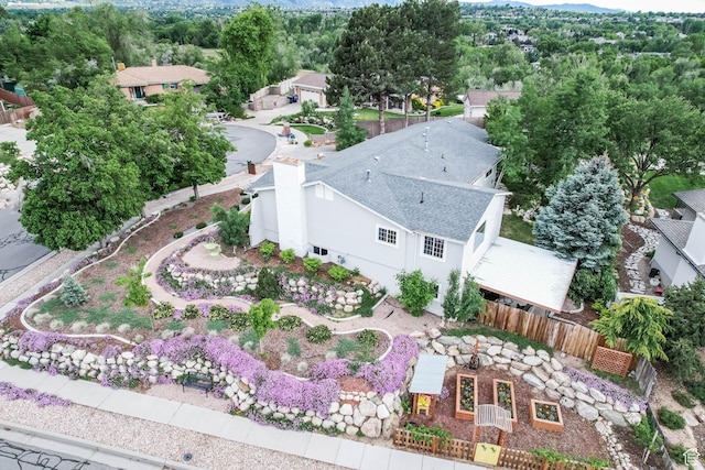 view from above of property