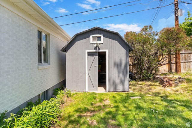 view of shed