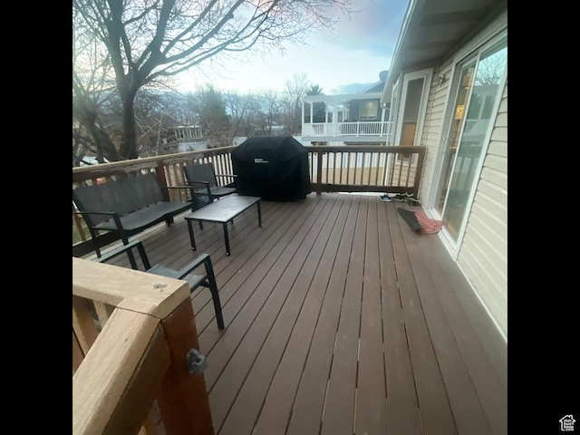 595 N 1200th St E, Lehi, UT 84043 - wooden deck with a grill
