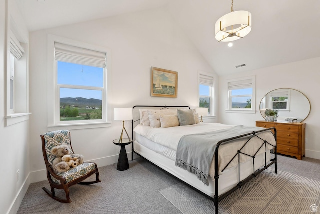1677 Lambert Ln, Kamas, UT 84036 - carpeted bedroom with baseboards and high vaulted ceiling