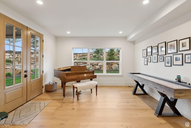 1677 Lambert Ln, Kamas, UT 84036 - entryway with recessed lighting, plenty of natural light, french doors, and light wood-style floors