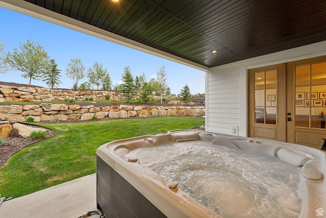 1677 Lambert Ln, Kamas, UT 84036 - view of patio featuring a hot tub