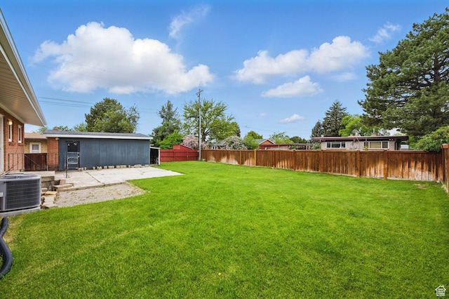 2925 N 220 E, Provo, UT 84604 - view of yard featuring a patio and central air condition unit