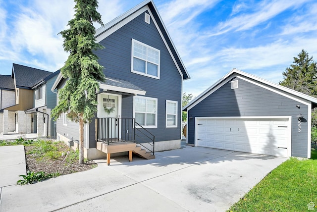 3553 N Willow Creek Ln E, Eden, UT 84310 - traditional-style home featuring a garage and an outdoor structure