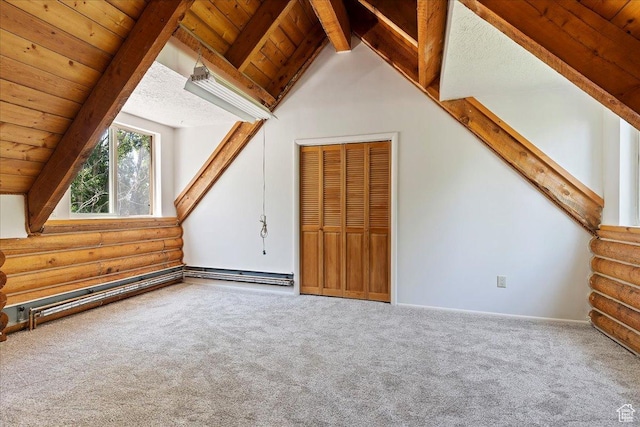 5375 N 3325 E, Eden, UT 84310 - bonus room with carpet flooring, log walls, wood ceiling, and baseboards