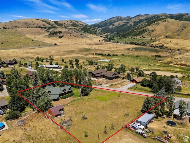5375 N 3325 E, Eden, UT 84310 - view of property location featuring property parcel outlined and a mountainous background