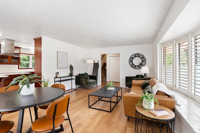 4115 Edgehill Dr, Ogden, UT 84403 - living room featuring light wood finished floors and a textured ceiling