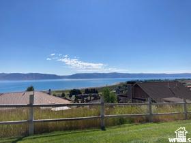 view of yard with a water view