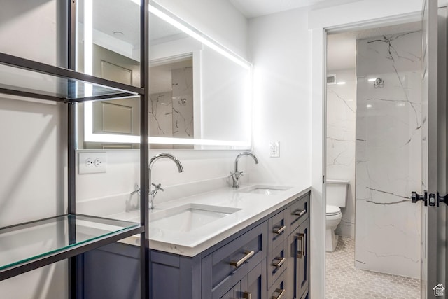 14943 S Auburn Sky Dr Unit 129, Draper, UT 84020 - bathroom featuring double vanity and a marble finish shower