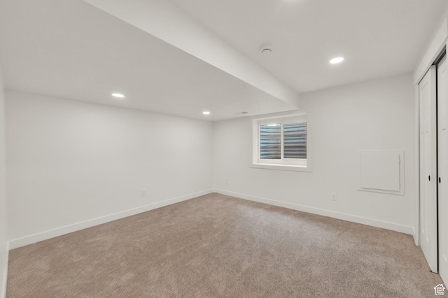 1128 N 850 E, Pleasant Grove, UT 84062 - finished basement with light colored carpet, recessed lighting, and baseboards