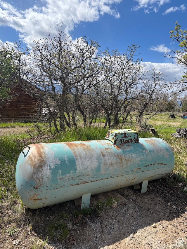 exterior view of gas tank