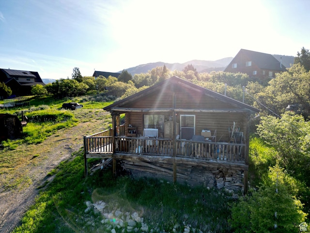 11775 E 14270 N, Mount Pleasant, UT 84647 - view of front of property featuring a deck with mountain view