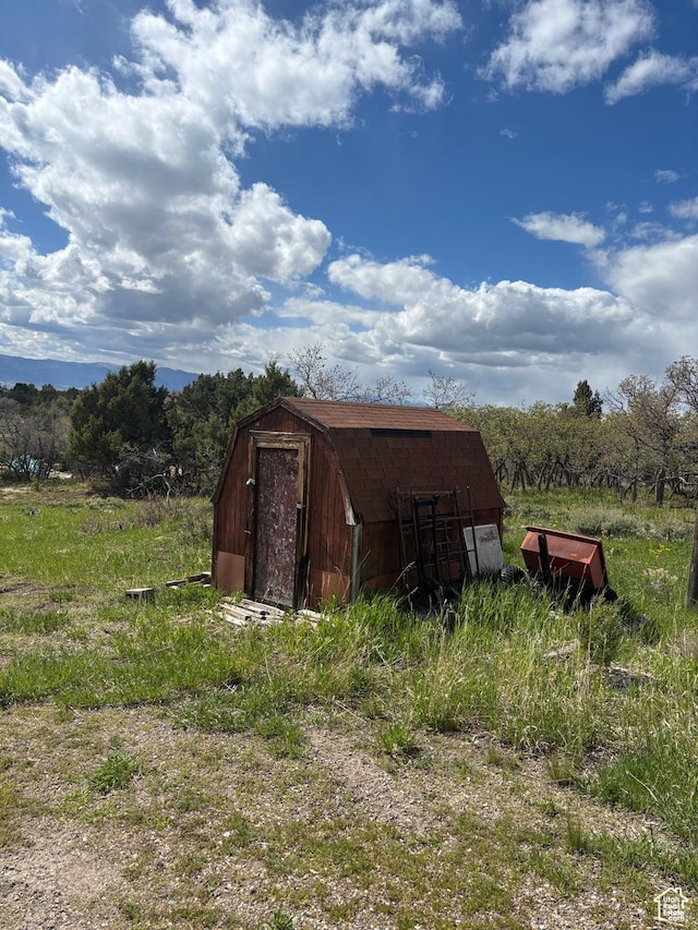 view of shed