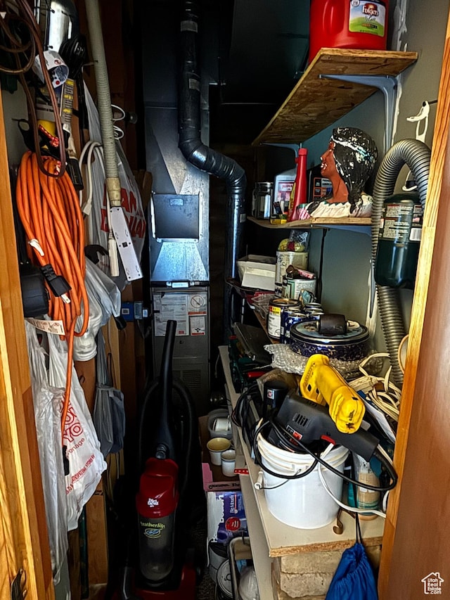 view of storage area