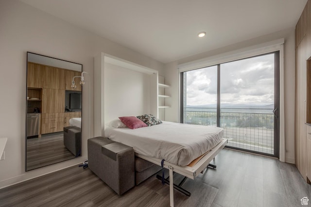 2670 Canyons Resort Dr Unit 331, Park City, UT 84098 - bedroom with access to exterior, wood finished floors, baseboards, and recessed lighting