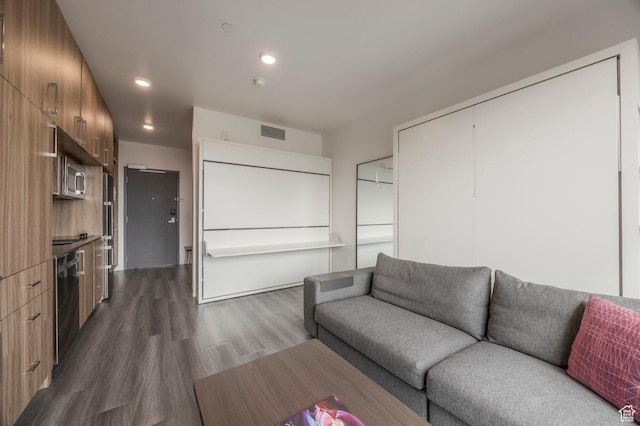 2670 Canyons Resort Dr Unit 331, Park City, UT 84098 - living room with dark wood-style floors and recessed lighting