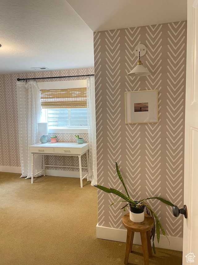 5277 S Morning Mesa Cir, Salt Lake City, UT 84123 - bathroom featuring wallpapered walls and baseboards