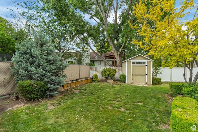 5277 S Morning Mesa Cir, Salt Lake City, UT 84123 - view of yard with a storage shed and an outbuilding