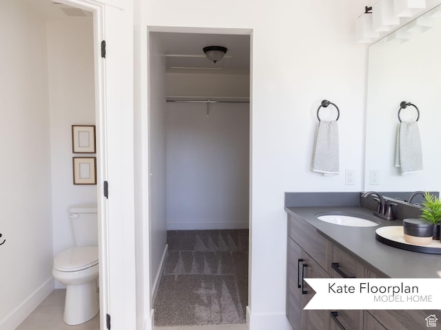 1051 N 3685 W Unit 250, Lehi, UT 84043 - full bath featuring toilet, a spacious closet, vanity, and baseboards