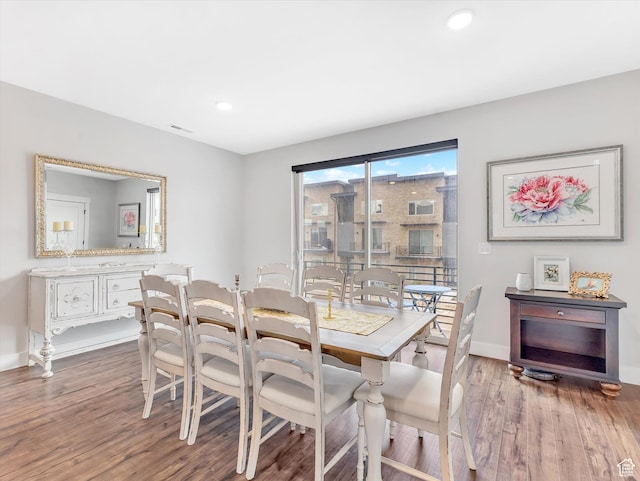 1374 Gambel Oak Way, Park City, UT 84098 - dining room with wood finished floors, baseboards, and recessed lighting