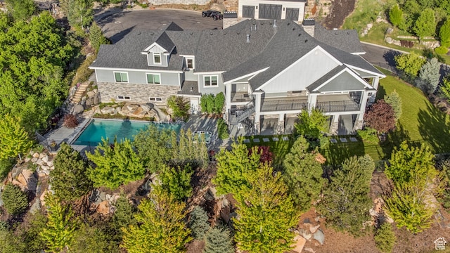 1769 View Ct, Fruit Heights, UT 84037 - view from above of property with a pool