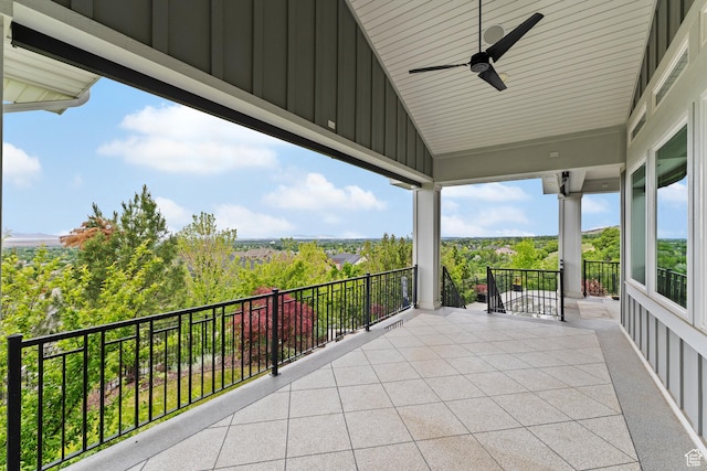 1769 View Ct, Fruit Heights, UT 84037 - view of patio / terrace featuring ceiling fan and a balcony