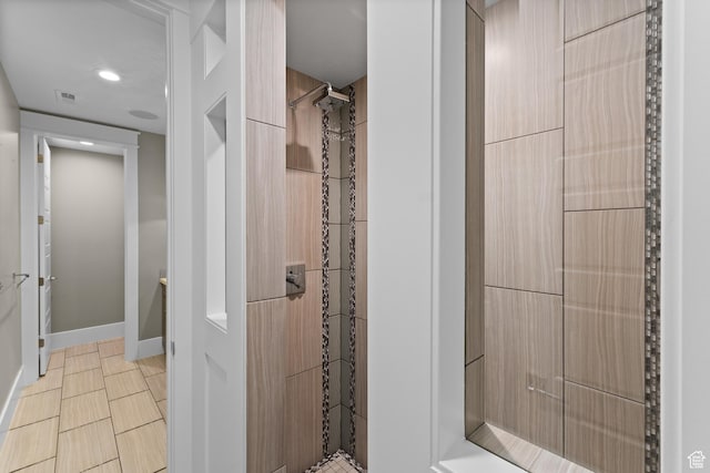 1769 View Ct, Fruit Heights, UT 84037 - bathroom with a tile shower and recessed lighting