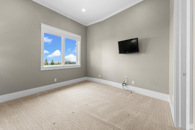 1769 View Ct, Fruit Heights, UT 84037 - carpeted spare room featuring baseboards and ornamental molding