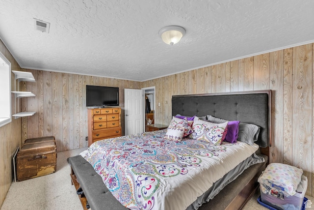 492 W Highland Dr, Riverdale, UT 84405 - bedroom with a textured ceiling and wooden walls