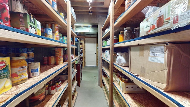 view of storage area