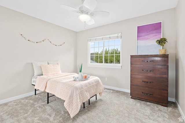 2119 W 12190 S, Riverton, UT 84065 - bedroom featuring carpet flooring, baseboards, and a ceiling fan