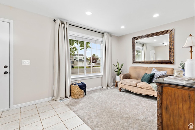2119 W 12190 S, Riverton, UT 84065 - living area with baseboards, recessed lighting, and light tile patterned floors