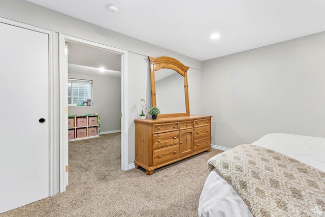 2119 W 12190 S, Riverton, UT 84065 - bedroom featuring light colored carpet, baseboards, and recessed lighting