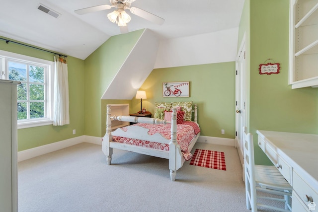 575 S 1560 E, Mapleton, UT 84664 - bedroom with carpet floors, lofted ceiling, a ceiling fan, and baseboards