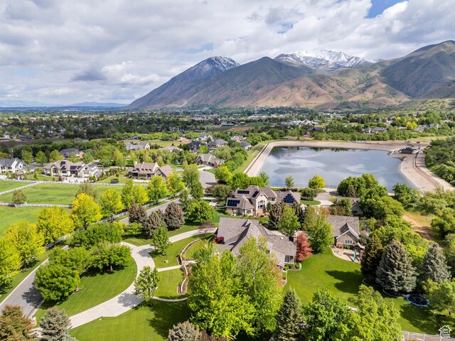 575 S 1560 E, Mapleton, UT 84664 - aerial perspective of suburban area with a water and mountain view