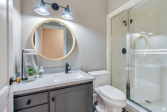 575 S 1560 E, Mapleton, UT 84664 - full bathroom featuring toilet, a shower stall, and vanity