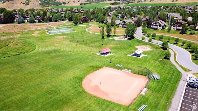 aerial view of residential area