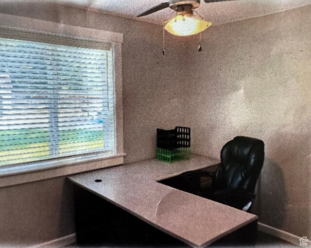 250 W 100 S, Duchesne, UT 84021 - home office with baseboards and ceiling fan