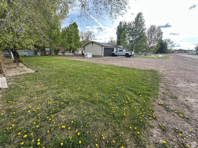 250 W 100 S, Duchesne, UT 84021 - view of yard with dirt driveway and a garage
