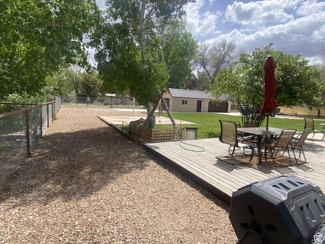 250 W 100 S, Duchesne, UT 84021 - view of yard with a wooden deck and outdoor dining space