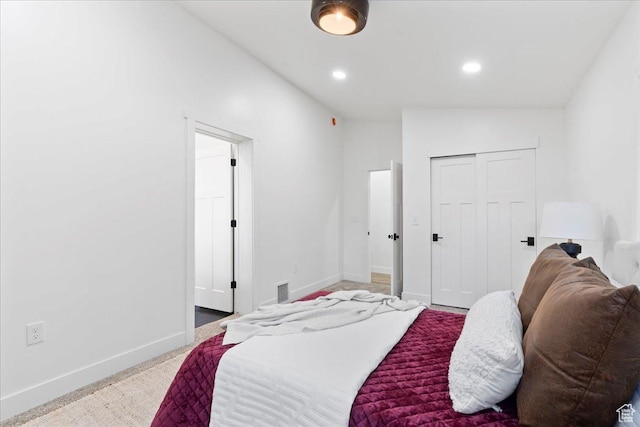 328 E Hampton Ave S, Salt Lake City, UT 84111 - bedroom featuring a closet, recessed lighting, and carpet