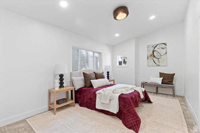 328 E Hampton Ave S, Salt Lake City, UT 84111 - bedroom featuring recessed lighting, vaulted ceiling, and carpet